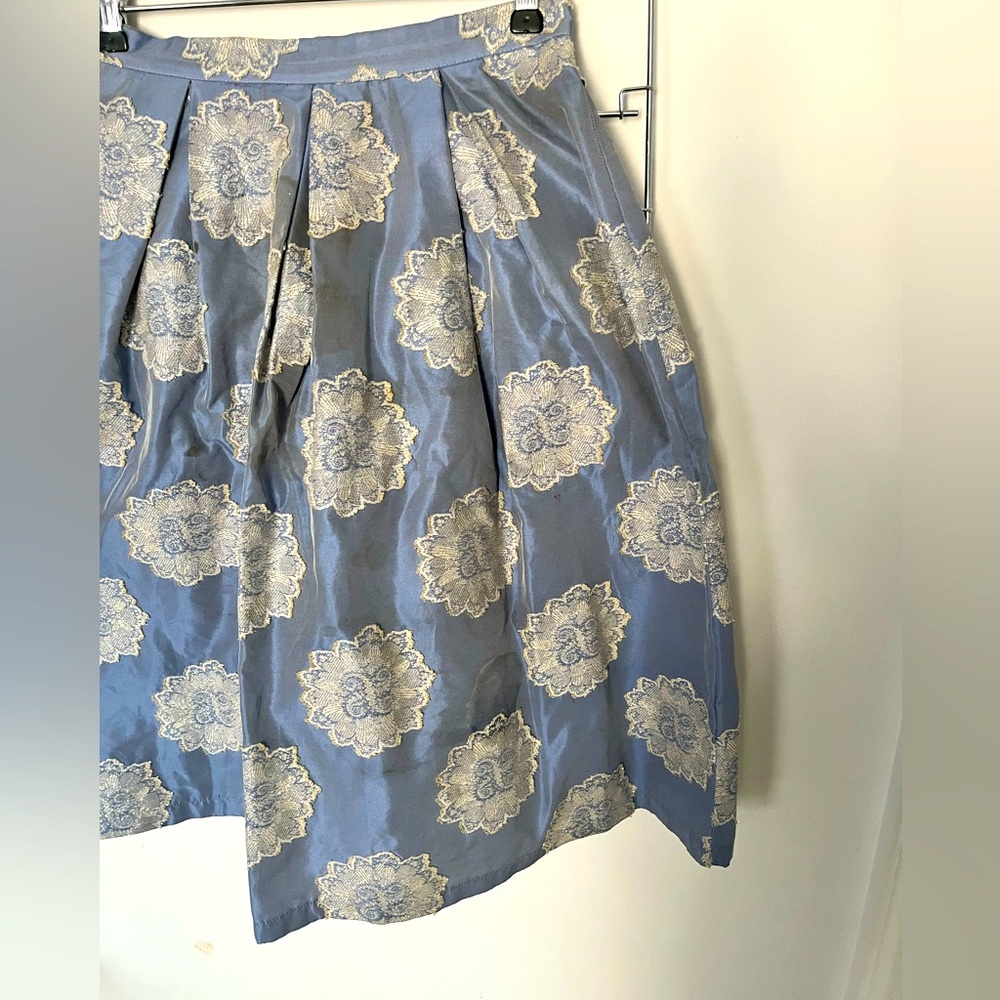 Powder Blue Dainty Skirt with Lace Detail